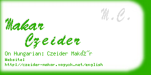 makar czeider business card